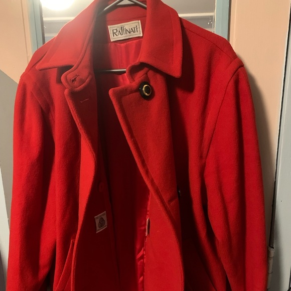 Raffinati vintage Virgin wool red winter coat - Picture 6 of 13